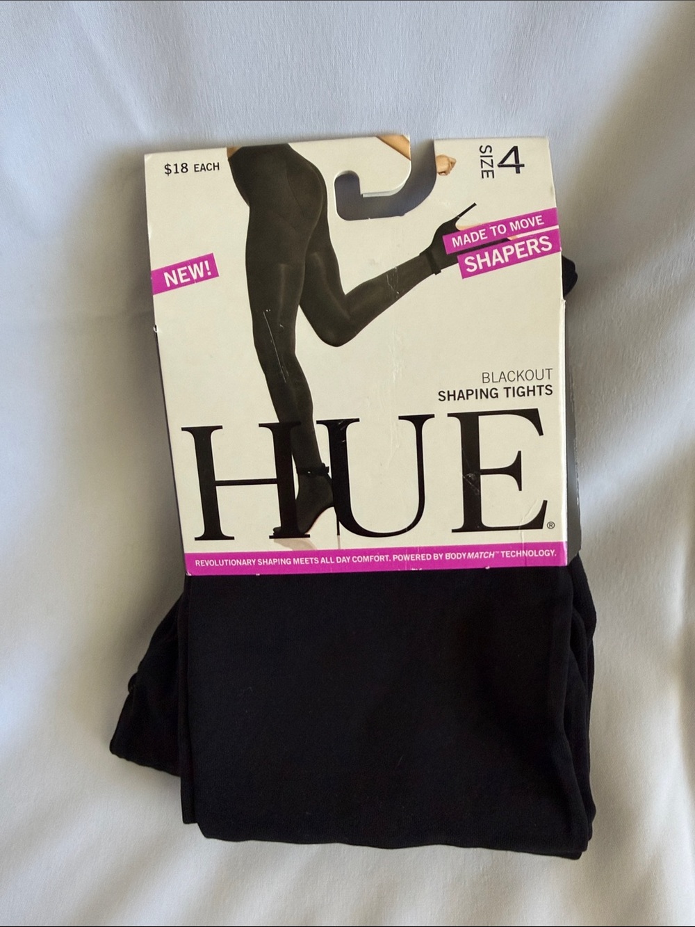 HUE Black Blackout Shaping Tights